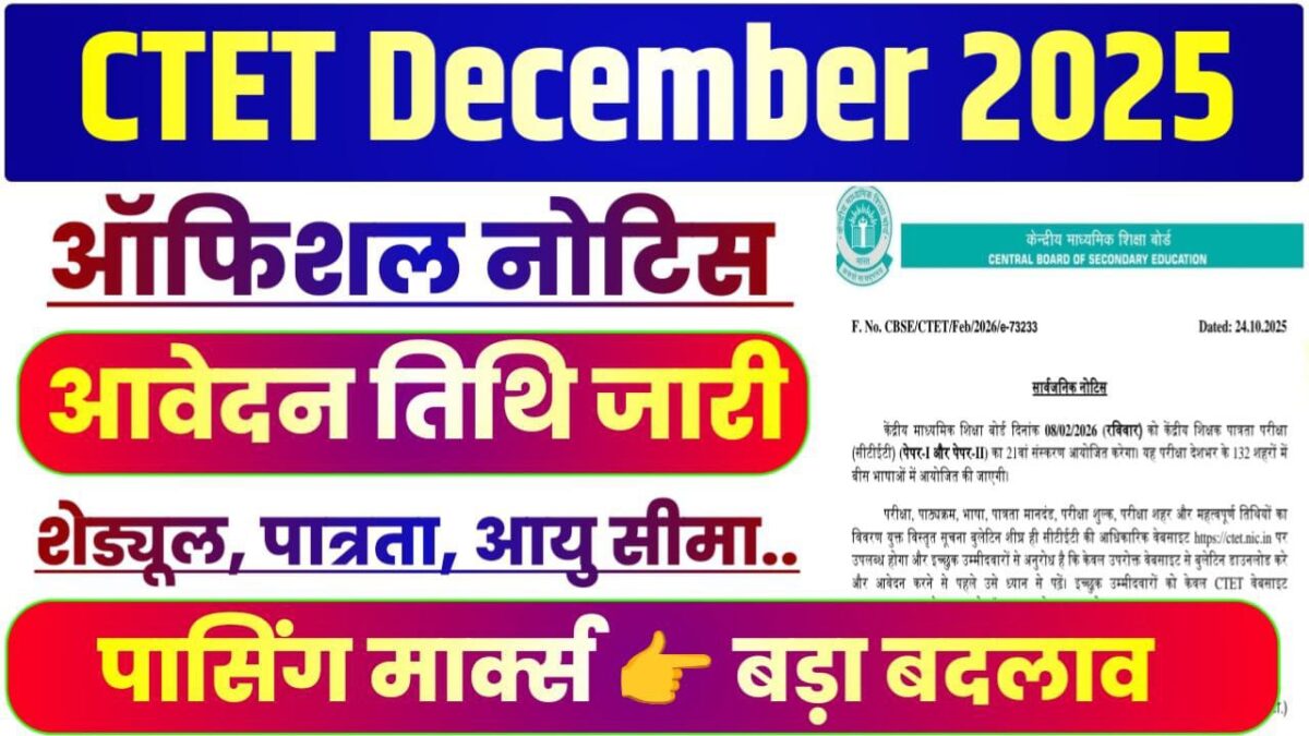 CTET February 2026 Notification Out