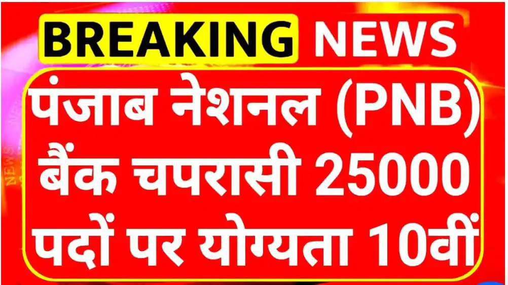 PNB Peon Vacancy: पंजाब नेशनल बैंक चपरासी पदों पर भर्ती योग्यता 10वीं पास 1 PNB Peon Vacancy: